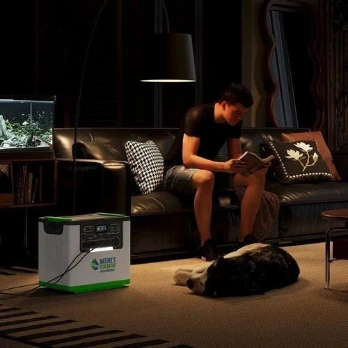 Natures Generator Lithium 3600 With 2 x 410W Monocrystalline Solar Panel + Transfer Switch