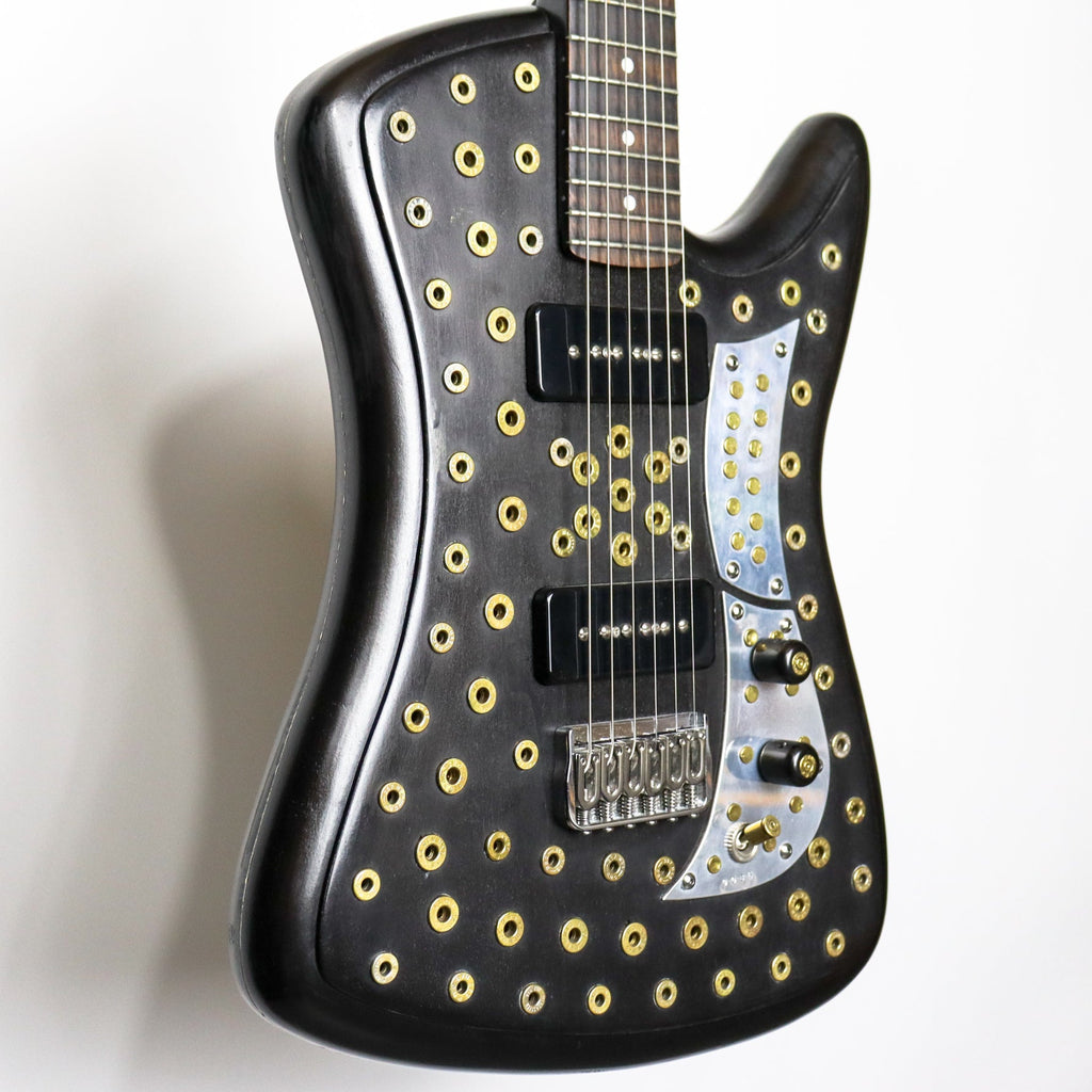 AM Guitars #0065 Brass Bullets Black P90s w/hardshell case