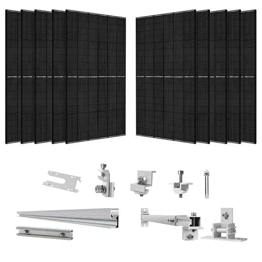 Natures Generator 10 x 410 Watt Monocrystalline Solar Panel With Solar Panel Mount Rack