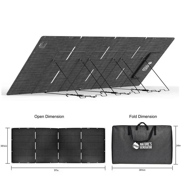 Natures Generator Lithium 6000 Solar Generator With Solar Panels