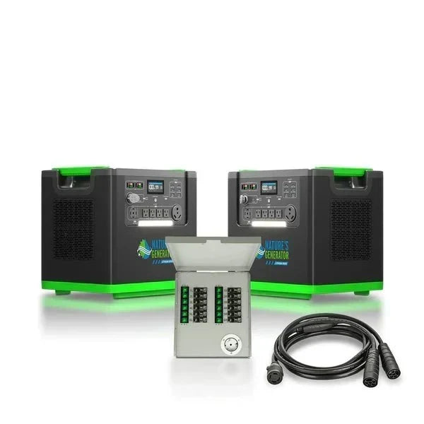 Natures Generator Lithium 6000 Solar Generator With Transfer Switch